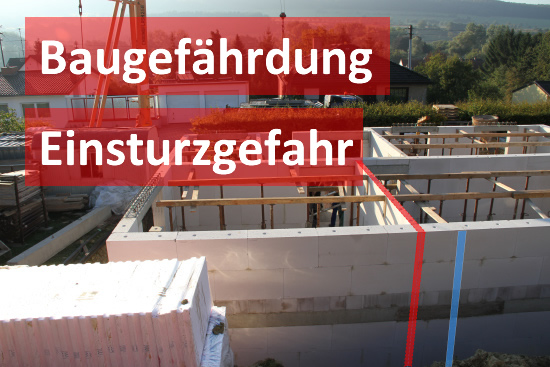 Gebäude nicht standsicher - Einsturzgefahr!